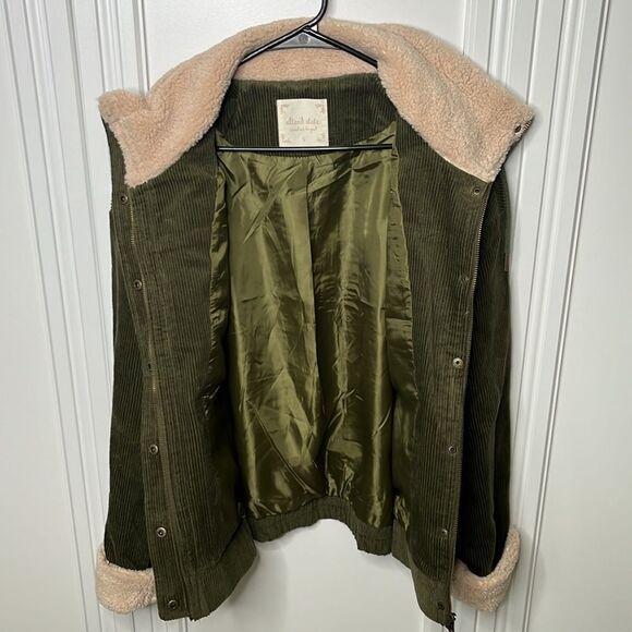ALTAR'D STATE Sophie Cord Sherpa Trim Jacket Size S NWT - Picture 4 of 10